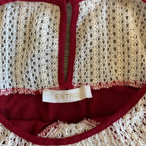 Entro size large long sleeve shirt with crochet - Picture 4 of 7